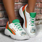 Ivory Coast 2026 Football Chunky Sneakers Les Elephants African Pattern Curve Stylized - African Pride