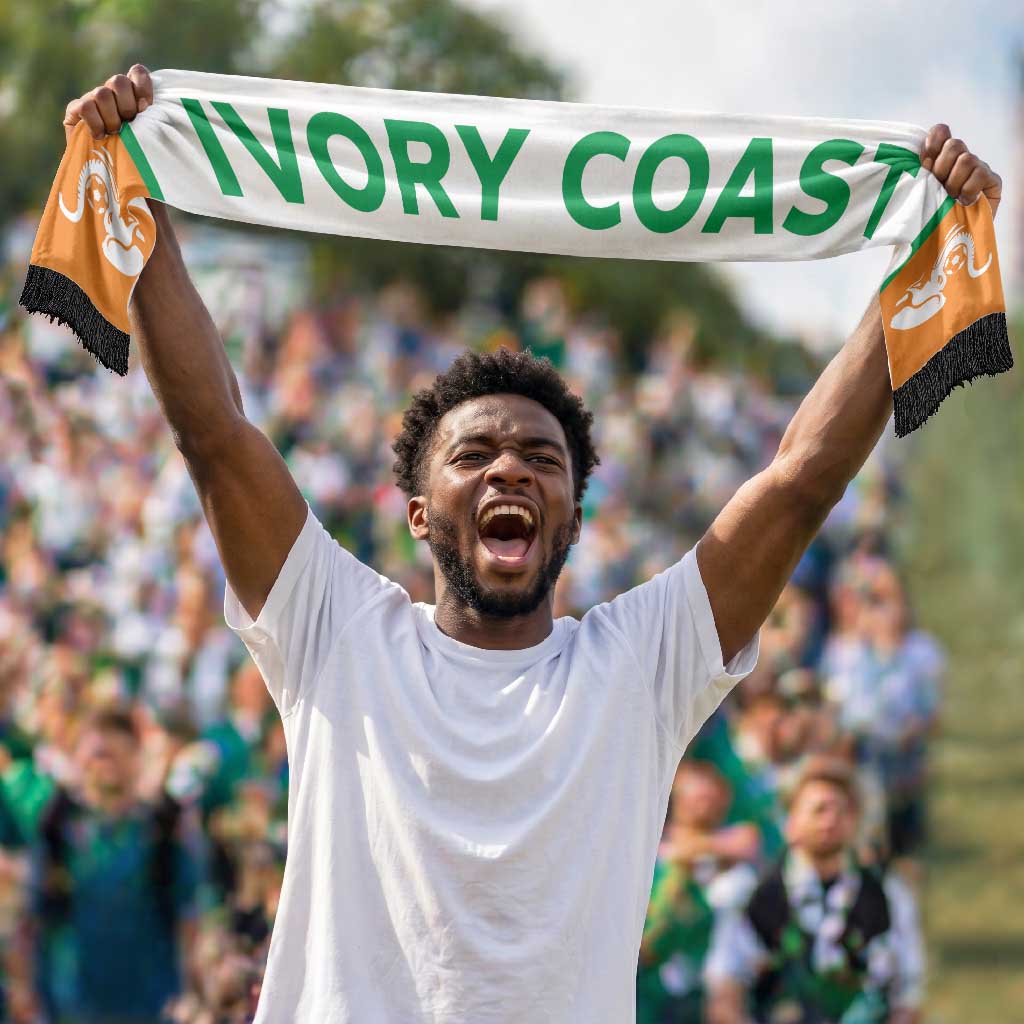 Ivory Coast Football 2026 Soccer Scarf Go Les Elephants