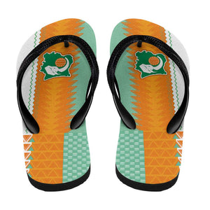 Ivory Coast Football Flip Flops Côte d'Ivoire-Tribal Sporty Style - African Pride