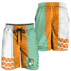Ivory Coast Football Shorts for Men Côte d'Ivoire-Tribal Sporty Style - African Pride