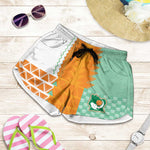 Ivory Coast Football Shorts for Women Côte d'Ivoire-Tribal Sporty Style - African Pride