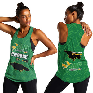 JLP Jamaica Labour Party Women Racerback Tank Build Back Stronger - African Pride
