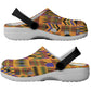 Kente African Pattern Clogs Shoes - African Pride
