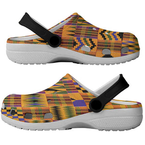 Kente African Pattern Clogs Shoes - African Pride