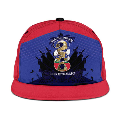 Les Grenadiers Haiti Football Snapback Cap 2026 Nou Retounen Blue Version - African Pride