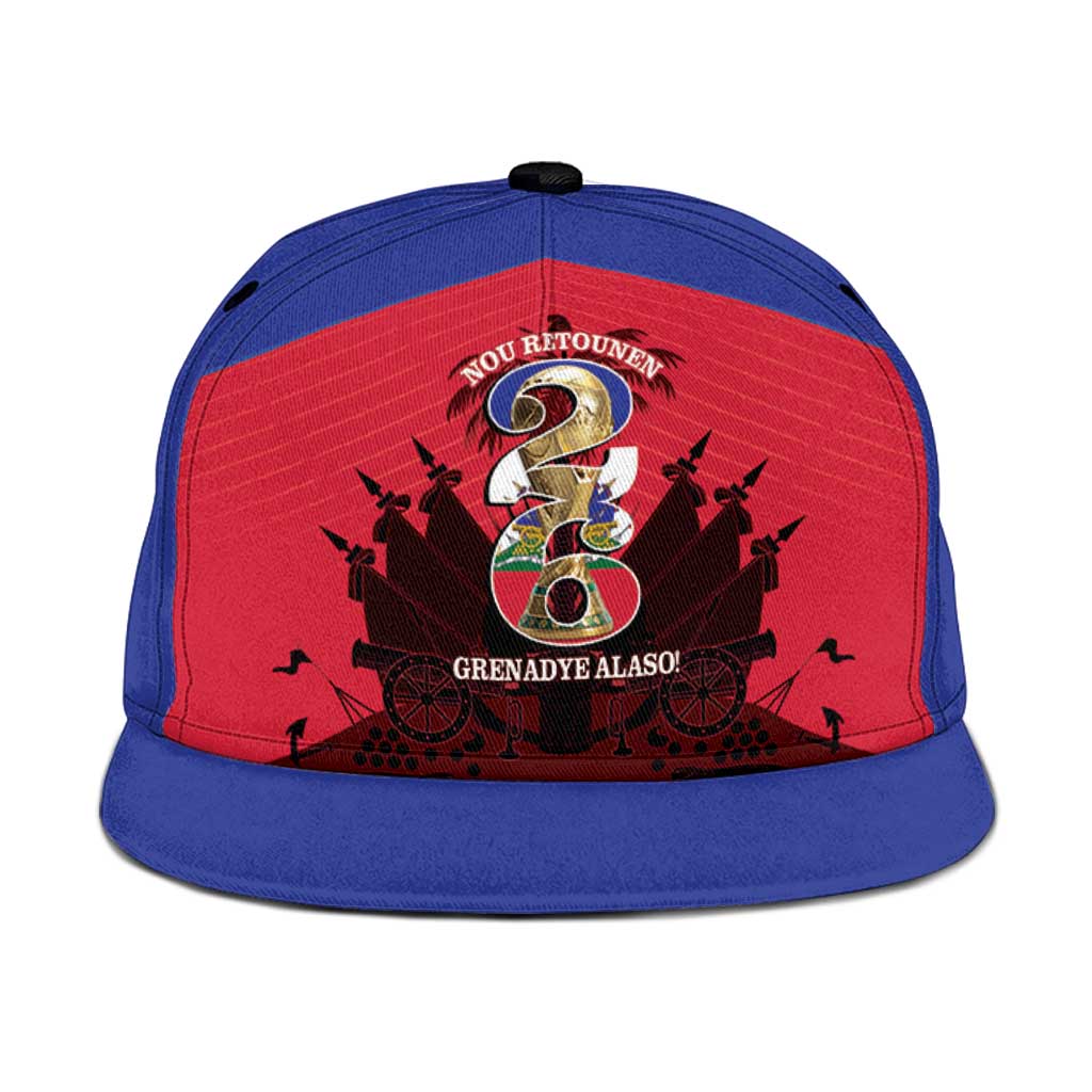 Les Grenadiers Haiti Football Snapback Cap 2026 Nou Retounen Red Version - African Pride