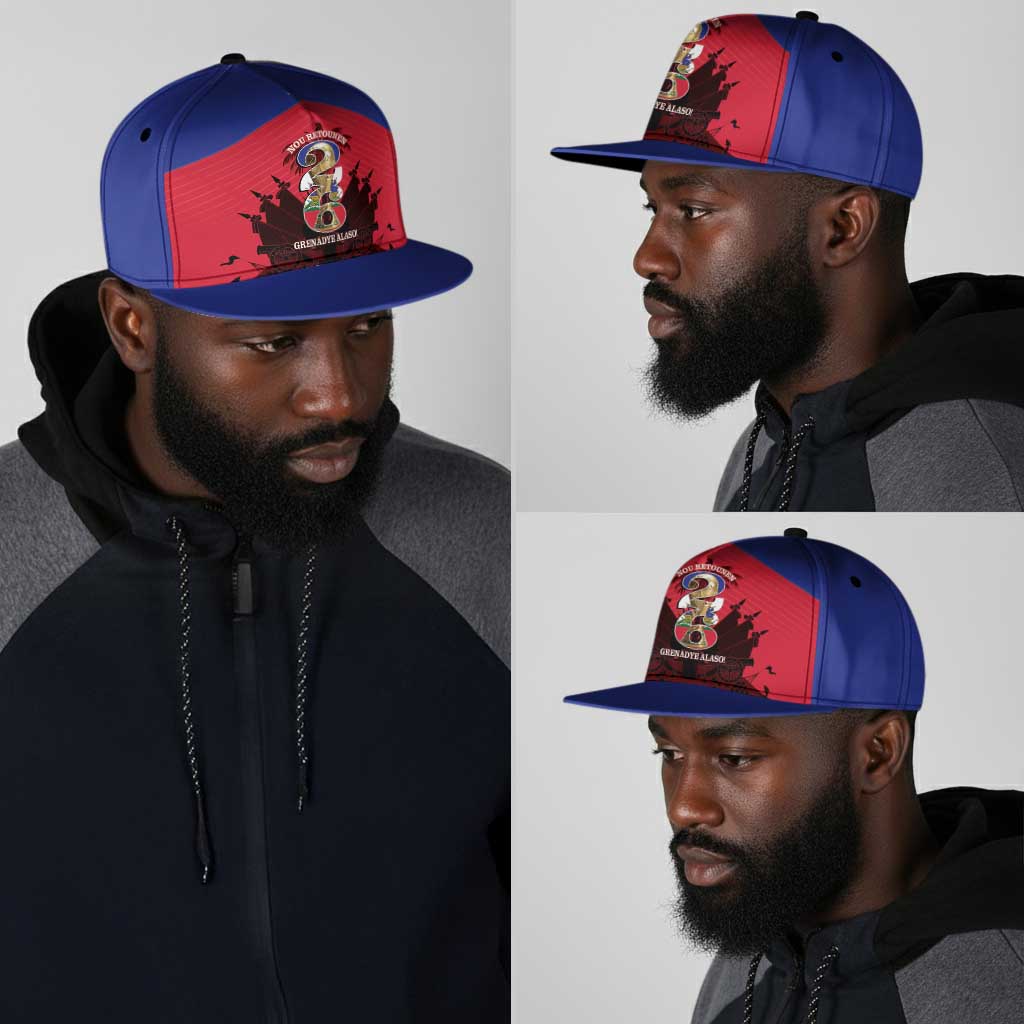 Les Grenadiers Haiti Football Snapback Cap 2026 Nou Retounen Red Version - African Pride