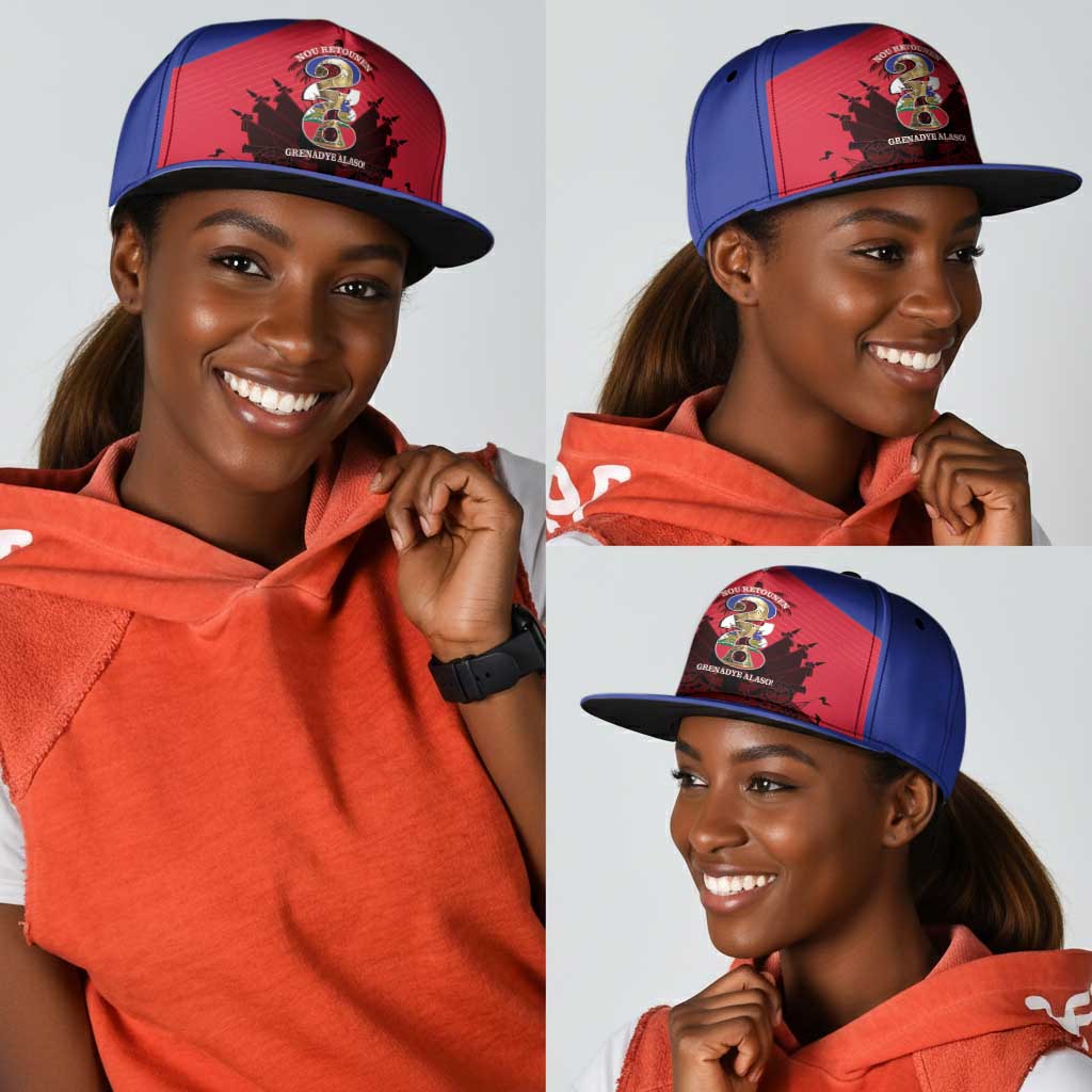 Les Grenadiers Haiti Football Snapback Cap 2026 Nou Retounen Red Version - African Pride