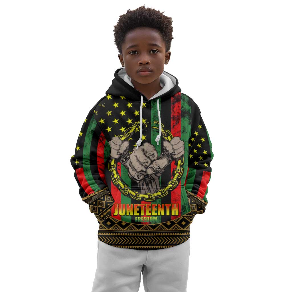 Juneteenth Celebration 2024 Kid Hoodie Black History June 19