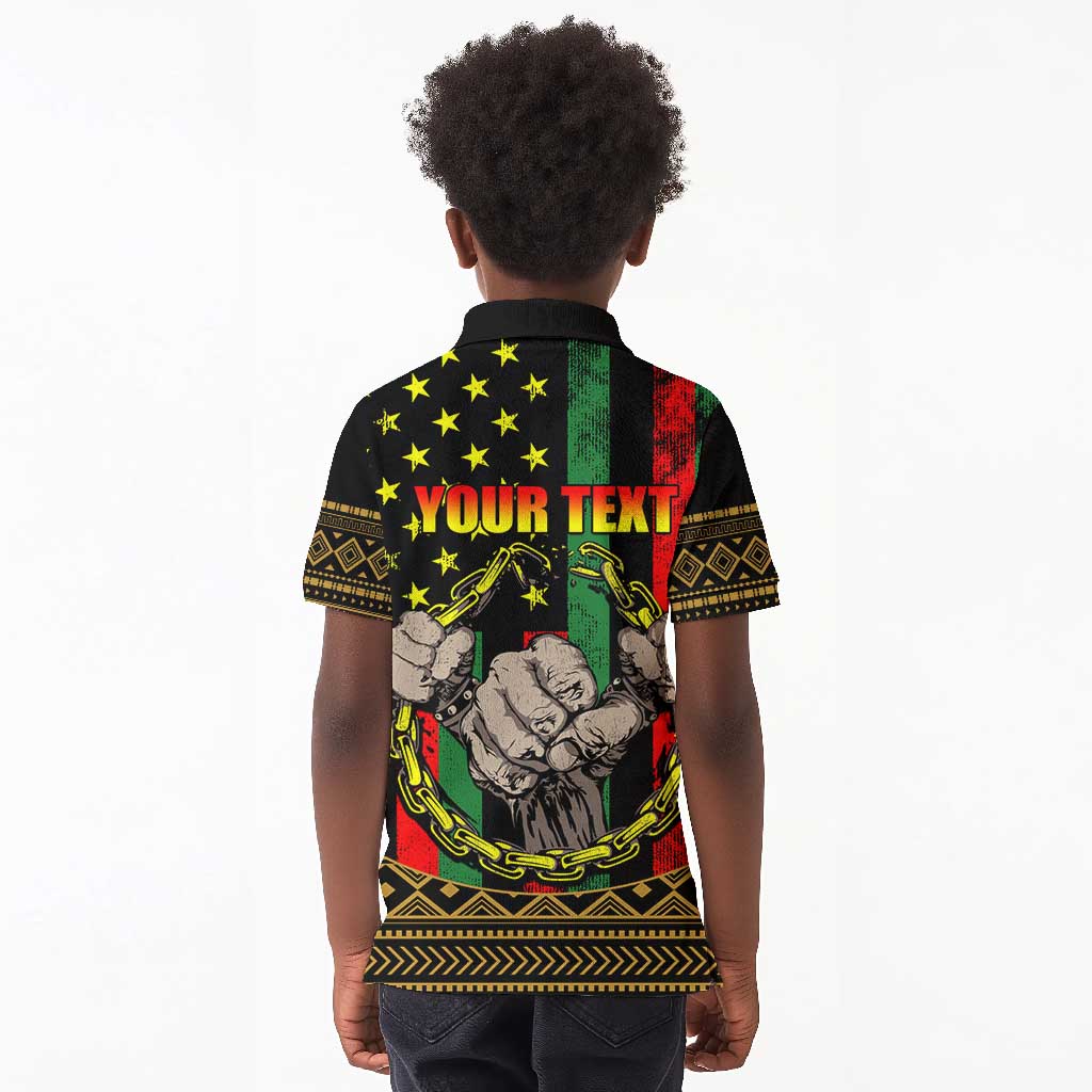 Juneteenth Celebration 2024 Kid Polo Shirt Black History June 19