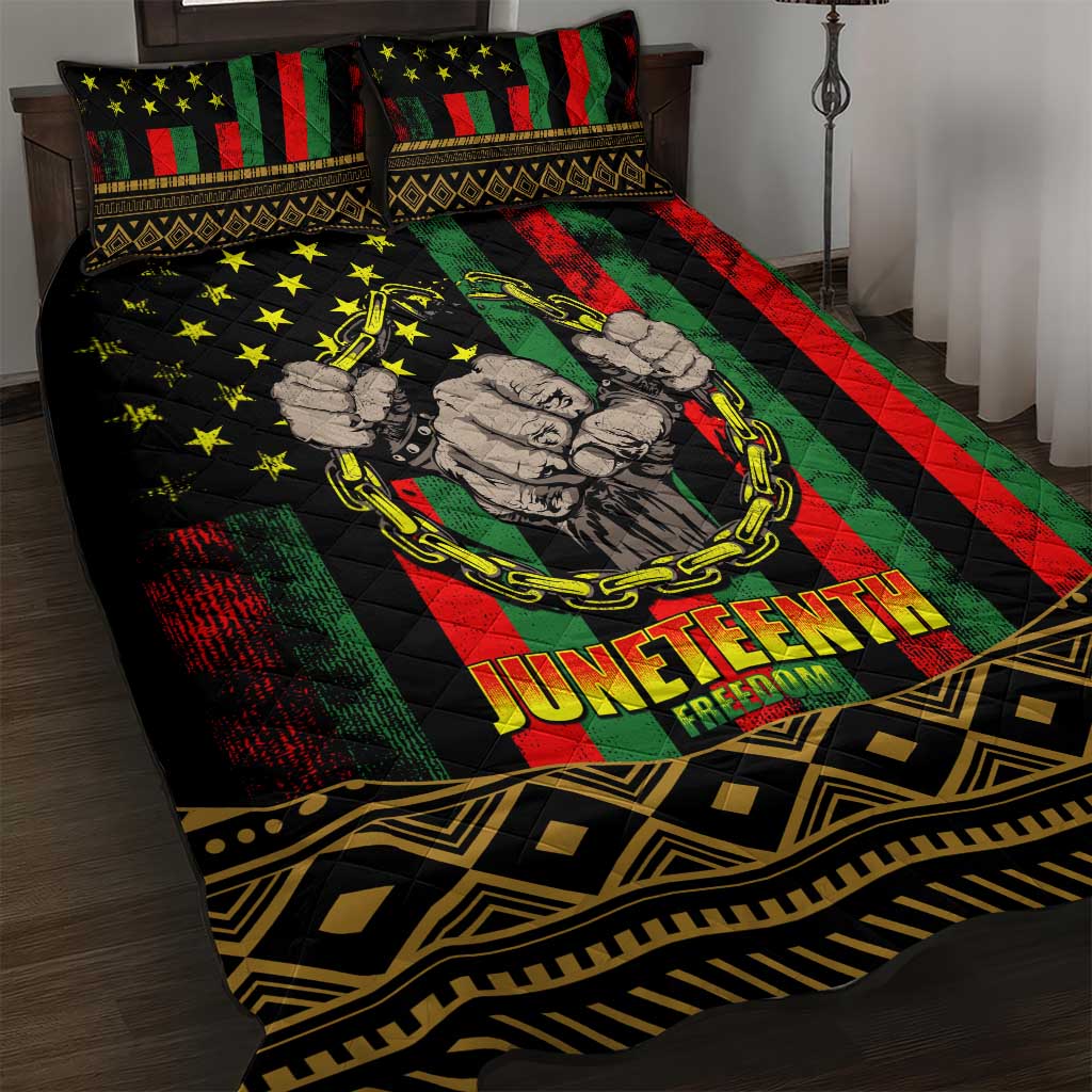 Juneteenth Celebration 2024 Quilt Bed Set Black History June 19