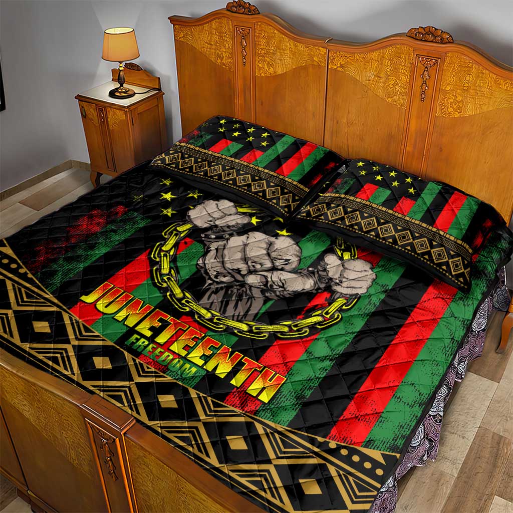 Juneteenth Celebration 2024 Quilt Bed Set Black History June 19
