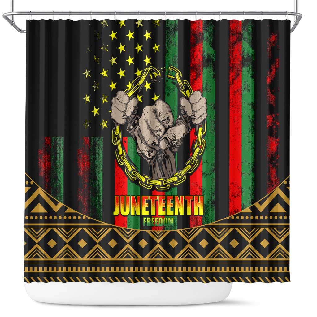Juneteenth Celebration 2024 Shower Curtain Black History June 19