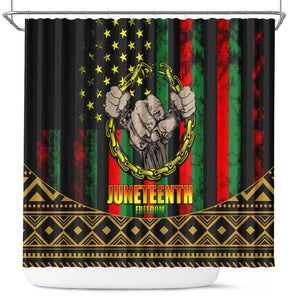 Juneteenth Celebration 2024 Shower Curtain Black History June 19