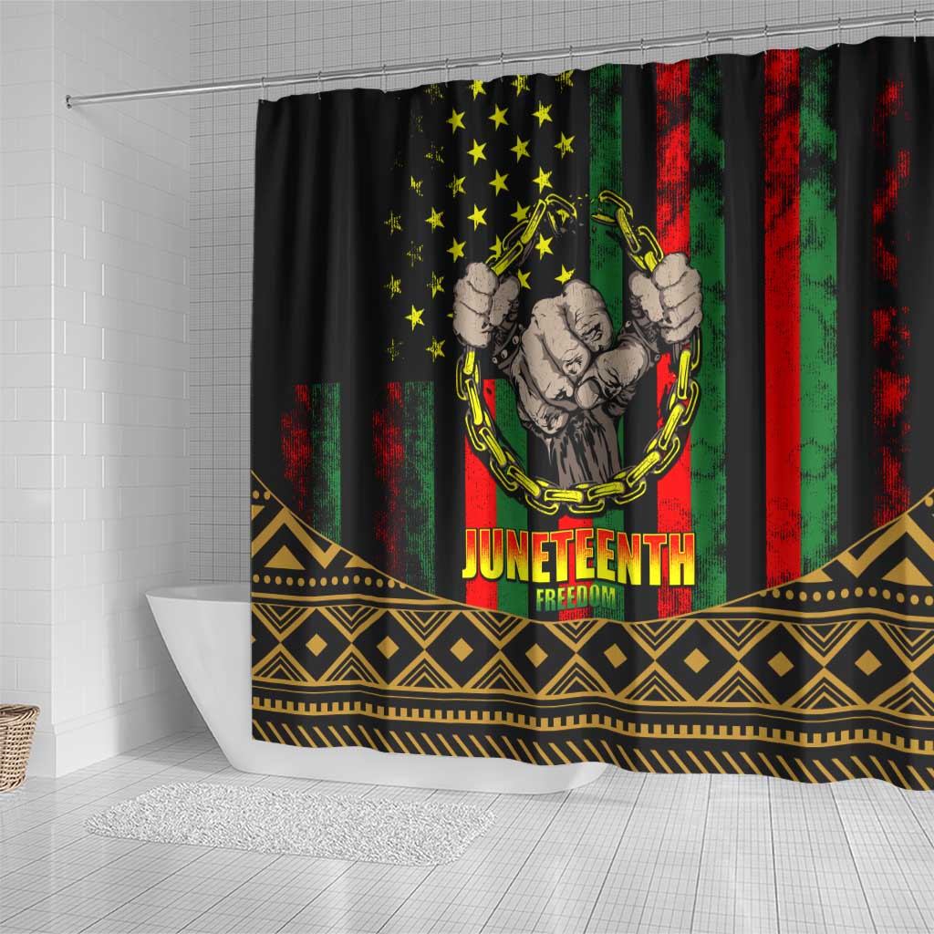 Juneteenth Celebration 2024 Shower Curtain Black History June 19