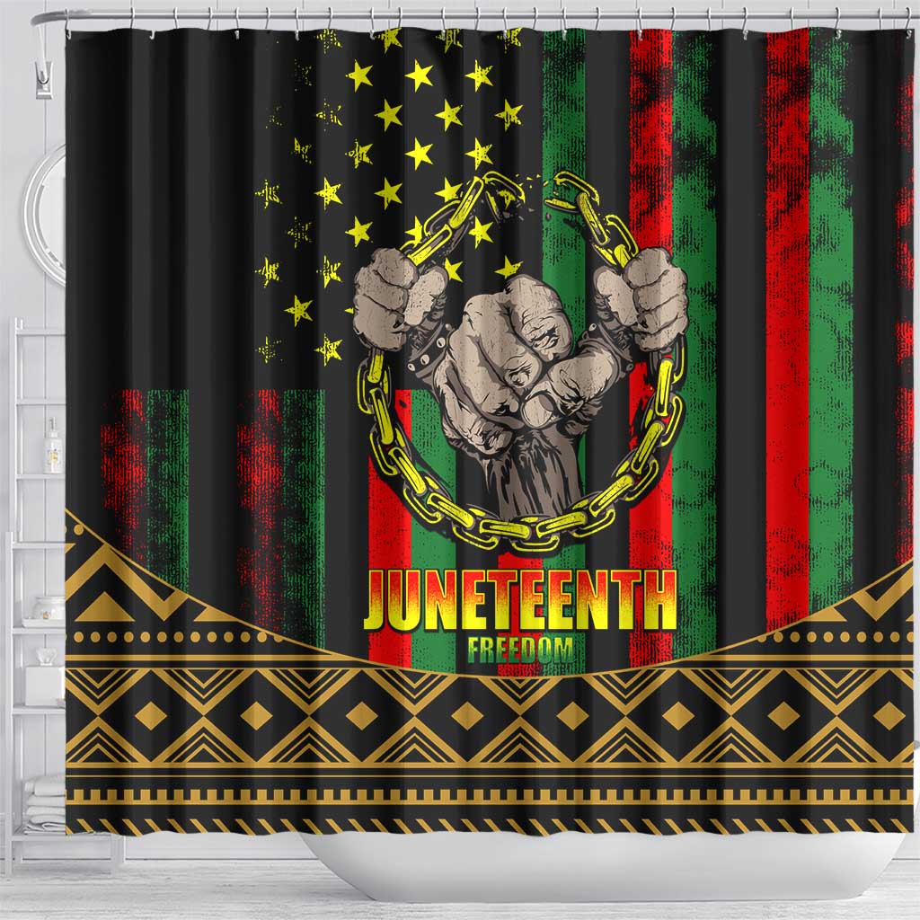 Juneteenth Celebration 2024 Shower Curtain Black History June 19