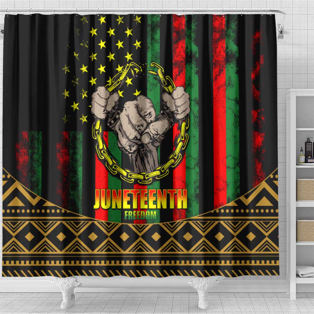 Juneteenth Celebration 2024 Shower Curtain Black History June 19