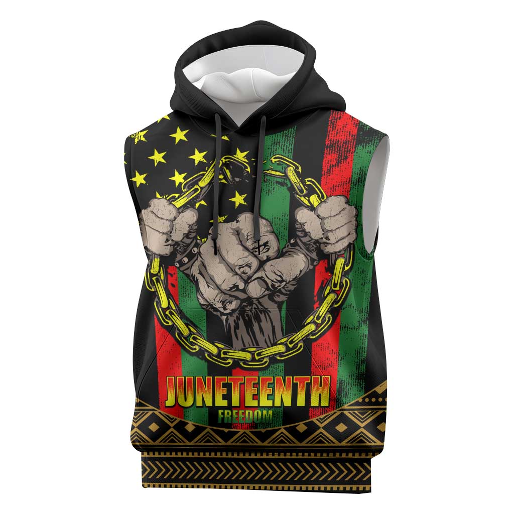 Juneteenth Celebration 2024 Sleeveless Hoodie Black History June 19 - African Pride