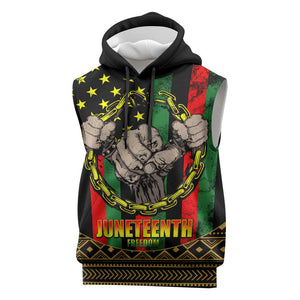 Juneteenth Celebration 2024 Sleeveless Hoodie Black History June 19 - African Pride