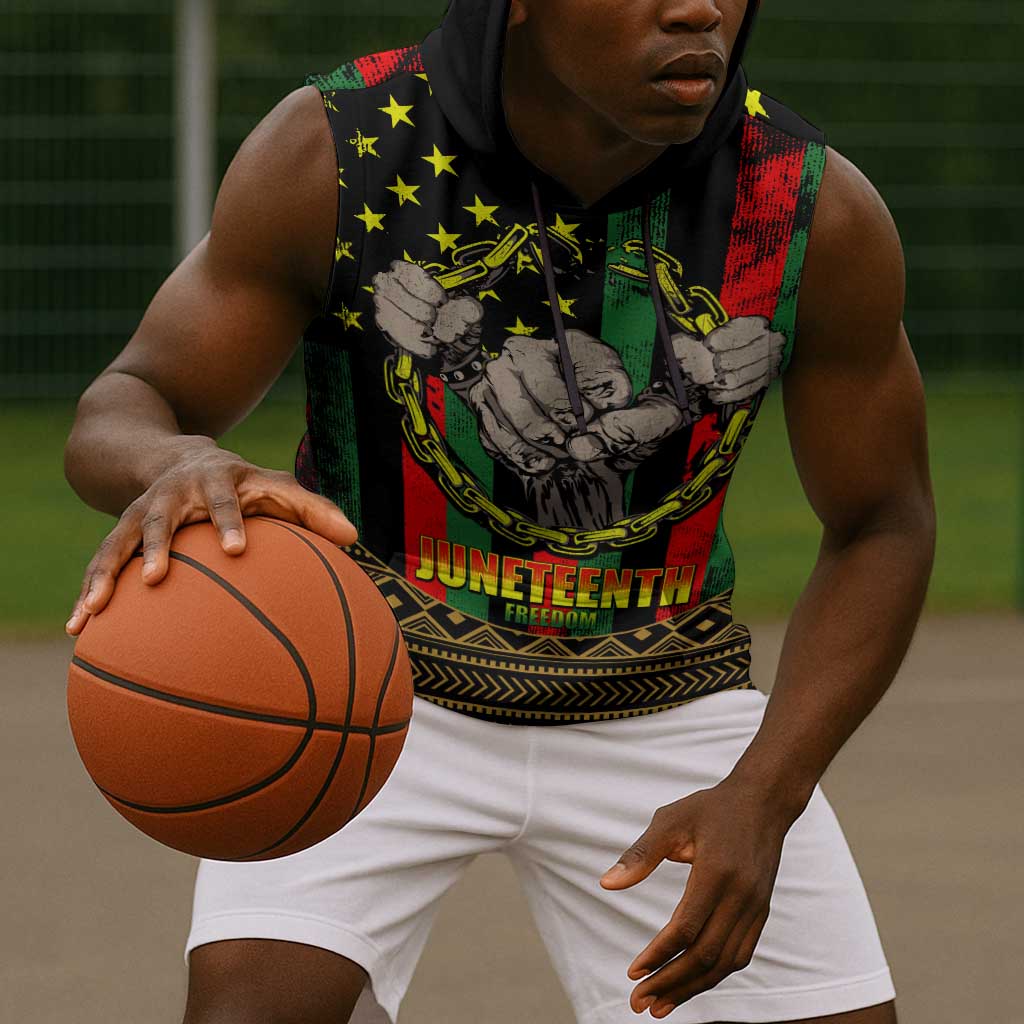 Juneteenth Celebration 2024 Sleeveless Hoodie Black History June 19 - African Pride