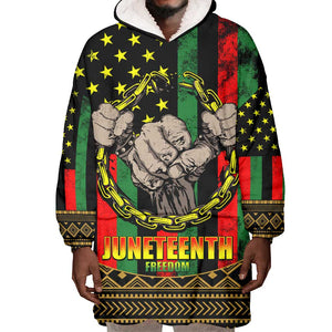 Juneteenth Celebration 2024 Wearable Blanket Hoodie Black History June 19