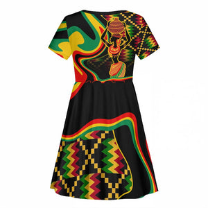 Juneteenth 2024 Kid Short Sleeve Dress 1865 Freedom Day Anniversary