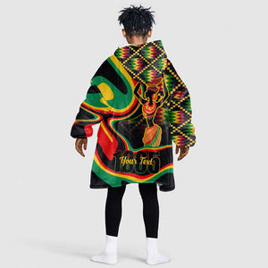 Juneteenth 2024 KId Wearable Blanket Hoodie 1865 Freedom Day Anniversary