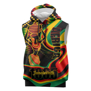 Juneteenth 2024 Sleeveless Hoodie 1865 Freedom Day Anniversary - African Pride