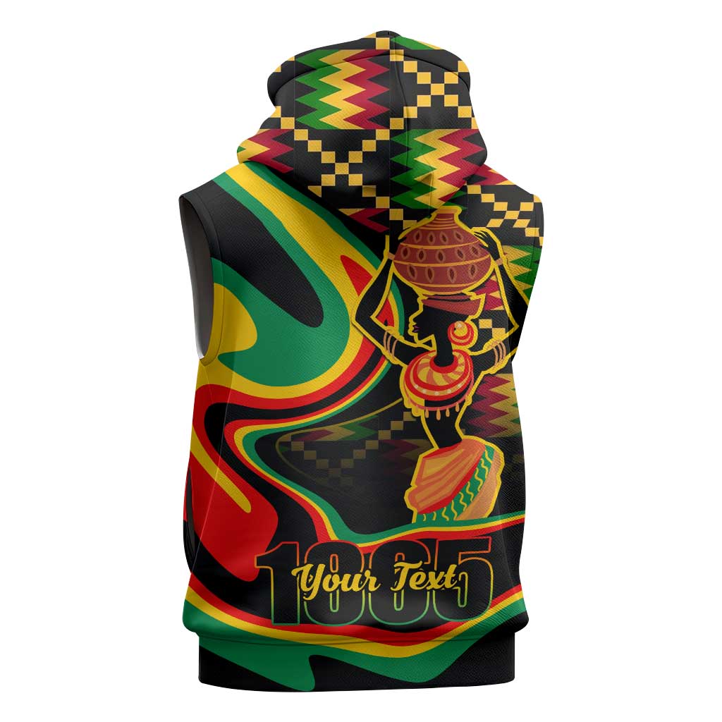 Juneteenth 2024 Sleeveless Hoodie 1865 Freedom Day Anniversary - African Pride