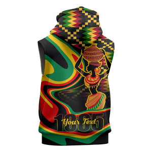 Juneteenth 2024 Sleeveless Hoodie 1865 Freedom Day Anniversary - African Pride