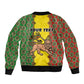 Personalized Ethiopia Bomber Jacket with Lion of Judah and African Pattern Design