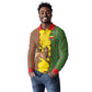 Personalized Ethiopia Long Sleeve Polo Shirt with Lion of Judah and African Pattern Design