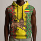 Personalized Ethiopia Sleeveless Hoodie with Lion of Judah and African Pattern Design - African Pride