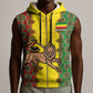 Personalized Ethiopia Sleeveless Zip Hoodie with Lion of Judah and African Pattern Design - African Pride