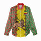 Personalized Ethiopia Women Casual Shirt with Lion of Judah and African Pattern Design LT01