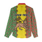 Personalized Ethiopia Women Casual Shirt with Lion of Judah and African Pattern Design LT01
