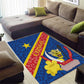 Congo DR Area Rug Coat Of Arms Leopard Pattern