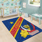 Congo DR Area Rug Coat Of Arms Leopard Pattern