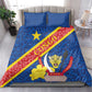 Congo DR Bedding Set Coat Of Arms Leopard Pattern