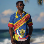 Congo DR Hawaiian Shirt Coat Of Arms Leopard Pattern
