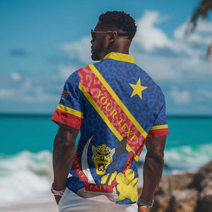 Congo DR Hawaiian Shirt Coat Of Arms Leopard Pattern