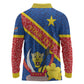 Congo DR Long Sleeve Polo Shirt Coat Of Arms Leopard Pattern