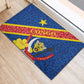 Congo DR Rubber Doormat Coat Of Arms Leopard Pattern