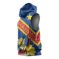 Congo DR Sleeveless Hoodie Coat Of Arms Leopard Pattern - African Pride