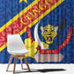 Congo DR Window Curtain Coat Of Arms Leopard Pattern