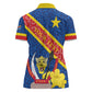 Congo DR Women Polo Shirt Coat Of Arms Leopard Pattern