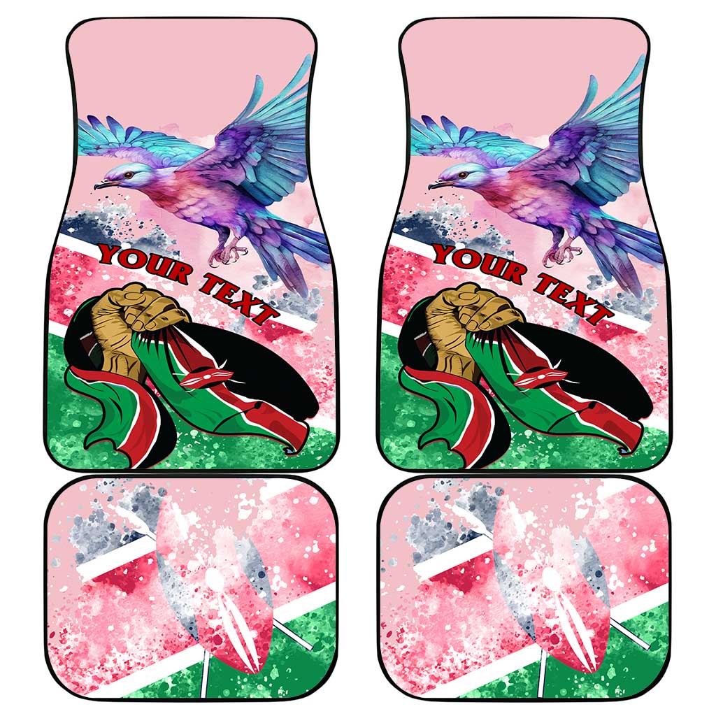 Kenya Independence Day Car Mats with Lilac Breasted Roller - Unique Version