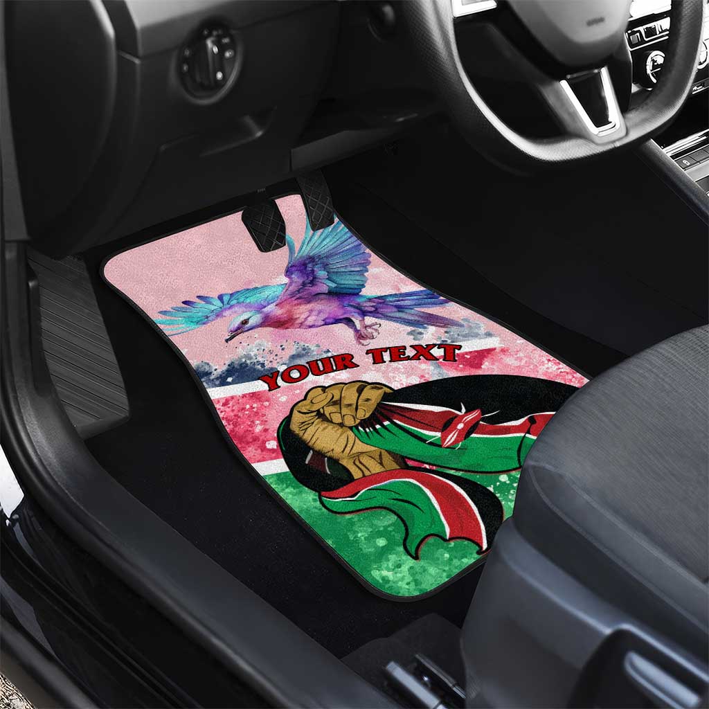 Kenya Independence Day Car Mats with Lilac Breasted Roller - Unique Version