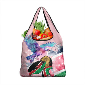 Kenya Independence Day Grocery Bag with Lilac Breasted Roller - Unique Version