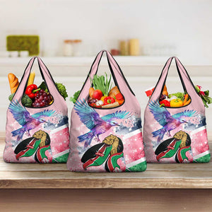 Kenya Independence Day Grocery Bag with Lilac Breasted Roller - Unique Version